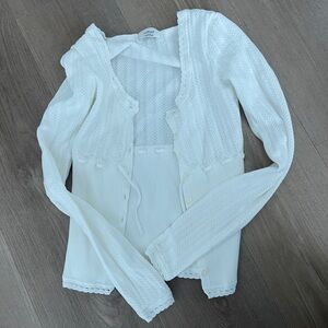 Aritzia white cardigan